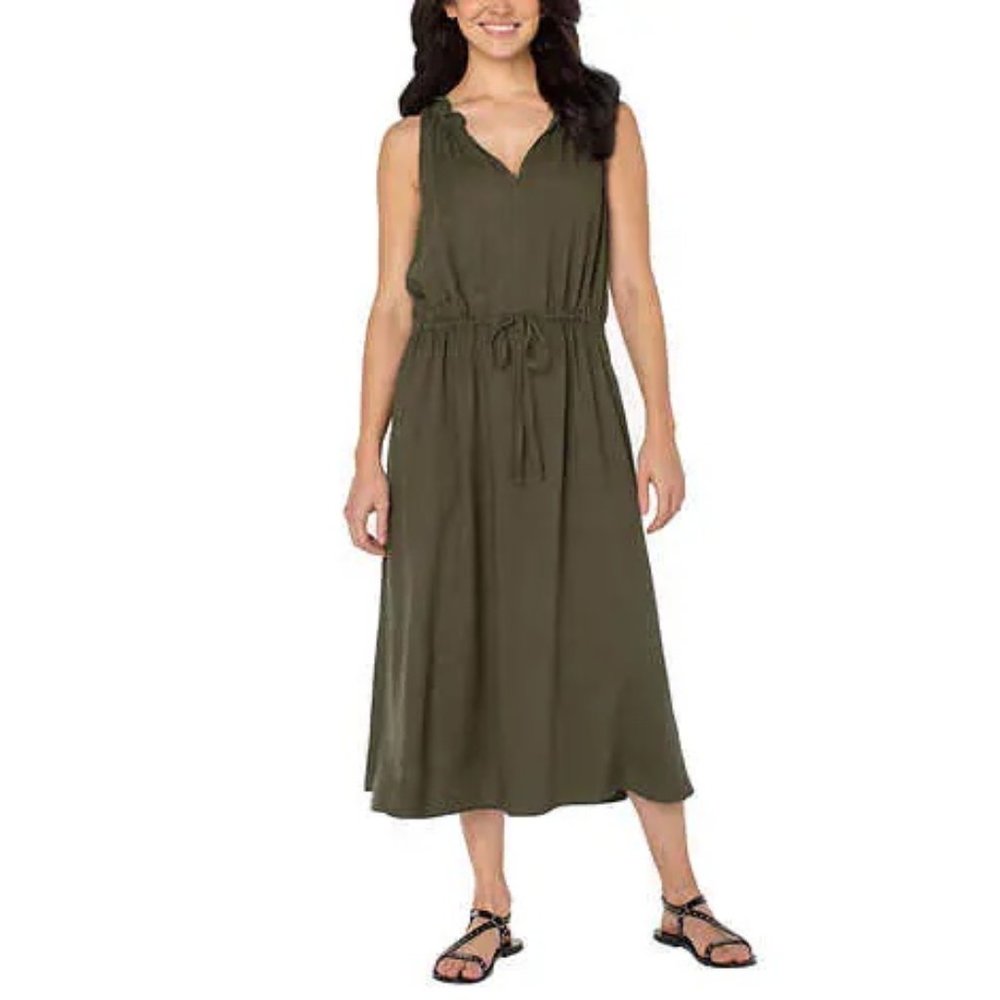 NWT Well Worn Ladies' Long Linen Blend Dress